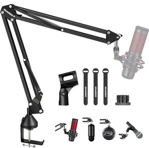 Aokeo Microphone Stand Desk Adjustable Heavy Table Mic Stand Arm Boom